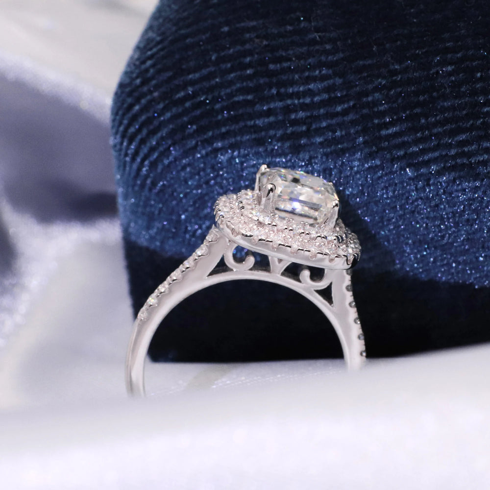 Handmade 925 Silver Jewelry Wholesale Radiant Cut Moissanite Diamond 18K Gold Plated Engagement Wedding Women Ring