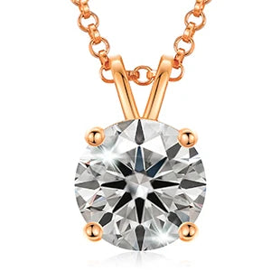 Women Fine Jewelry 100% 925 Sterling Silver D Color VVS Moissanite Diamond Solitaire Pendant Necklace